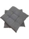 TEXGAL 2 Cuscini per Sedia Colori Vari in CINIGLIA con Lacci Made in Italy (Grigio)