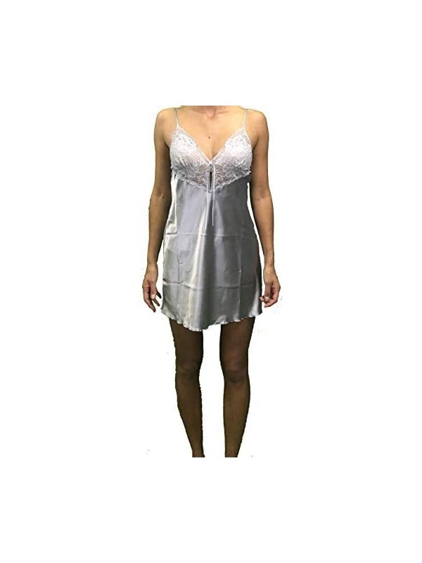 ANDRA Camicia Spallina in Raso con Pizzo Art. 8425