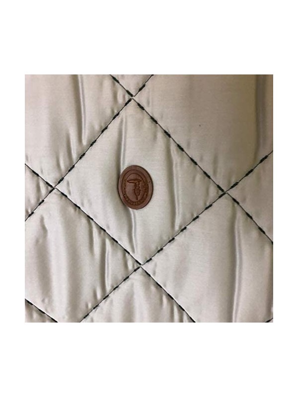 Mirabello Copriletto Matrimoniale Trussardi Trapuntato Leggero in Raso di Puro Cotone Made in Italy