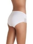 Cotonella Women's L'Altra White Floral Lace Cotton 2 Pack Brief