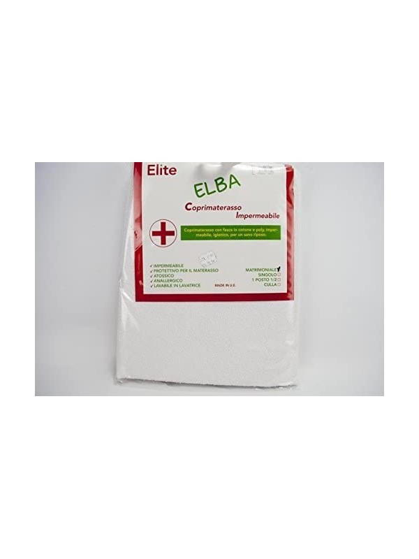 Elite Coprimaterasso Impermeabile Una Piazza e Mezza Angoli 198x149x22 cm Elba