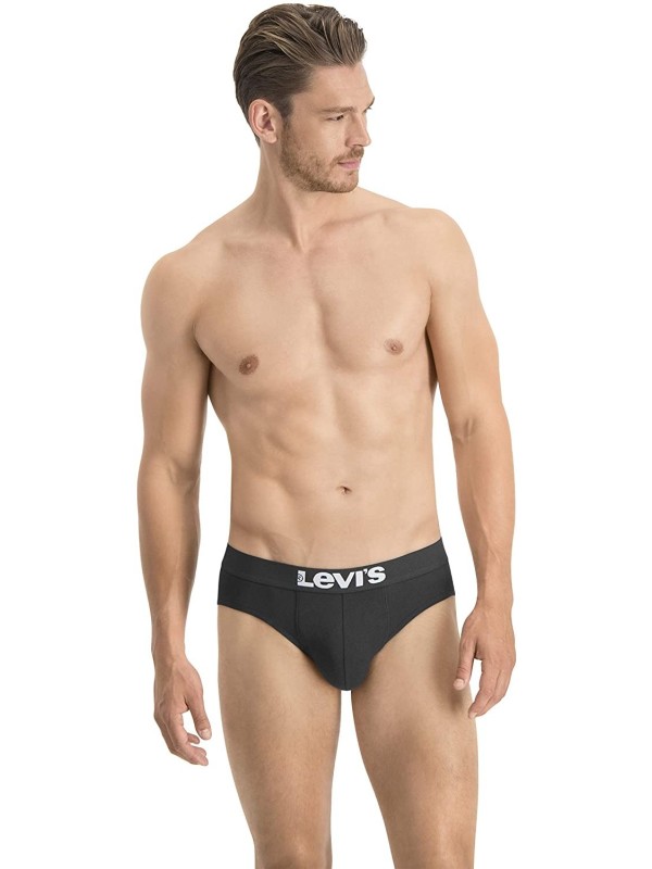 Levi's Levis Men Solid Basic Brief 2p Boxer a Pantaloncino (Pacco da 2) Uomo