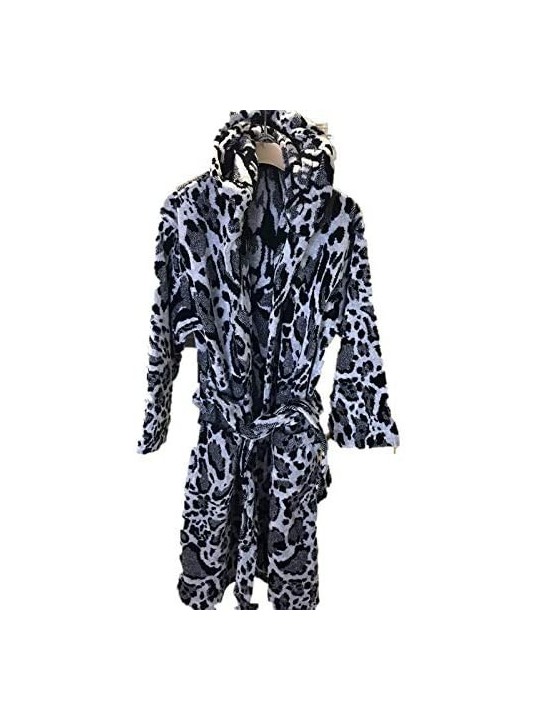 Roberto Cavalli Accappatoio con Cappuccio in Spugna di Puro Cotone Art. Linx (L/XL)