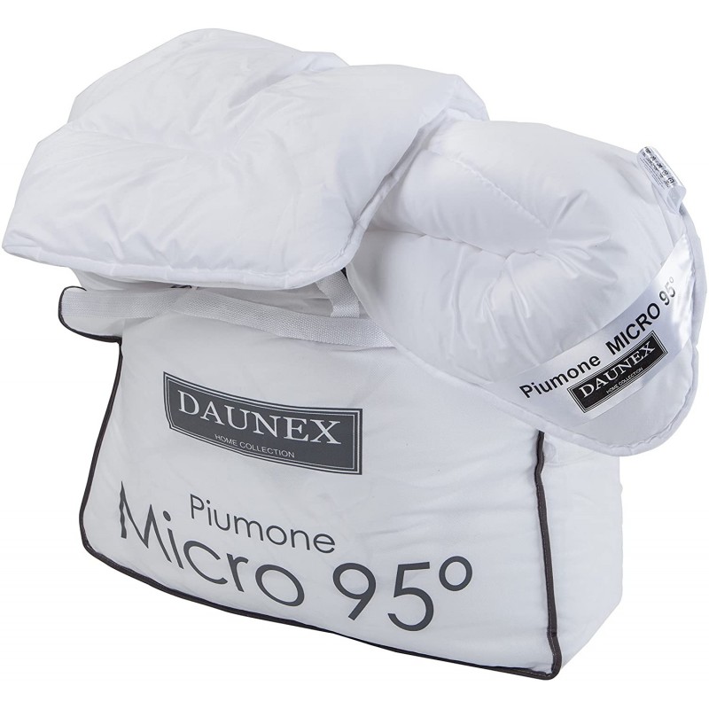 Daunex Micro 95° Warm Piumino, Poliestere-Microfibra, Argento, Oro, A Una Piazza E Mezza, 200x200x2 cm