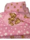 COMPLETO LENZUOLA LETTINO PURO COTONE MADE IN ITALY (rosa)