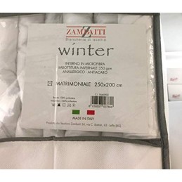 Zambaiti Piumino in Microfibra Imbottitura Invernale 350 gsm Made in Italy (Singolo 150 x 200 cm)