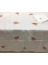 GENTEX Tovaglia con tovaglioli antimacchia con Candele Ricamate Natale (Bianco, 6 posti)