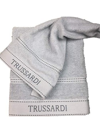 Trussardi Coppia Spugna Set 1+1 Viso e ospite Ribbon