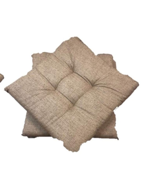 TEXGAL 2 Cuscini Sedia Colori Vari con Lacci Made in Italy (Beige)