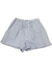 Boxer in Tela Batista di Puro Cotone con Bottone Davanti a Righe Made in Italy