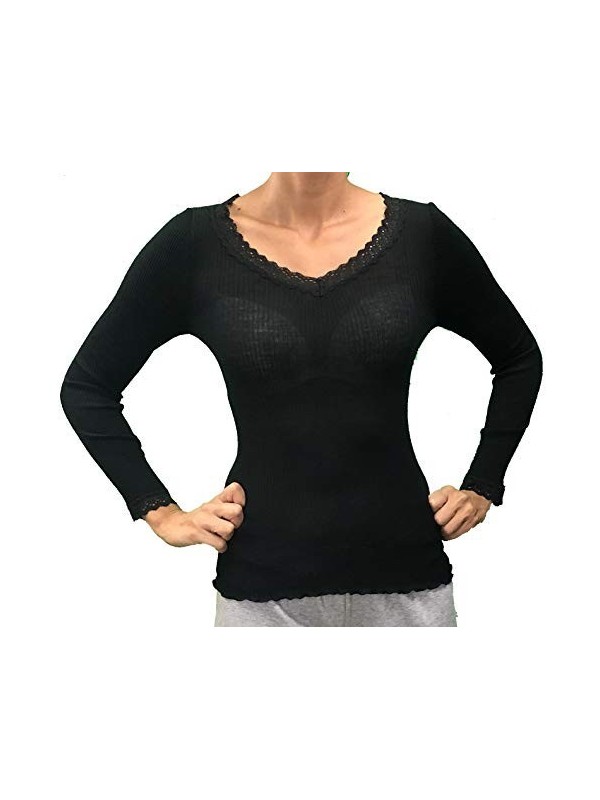 EMMEBIVI Maglia Manica Lunga Lana Seta Art. 91614