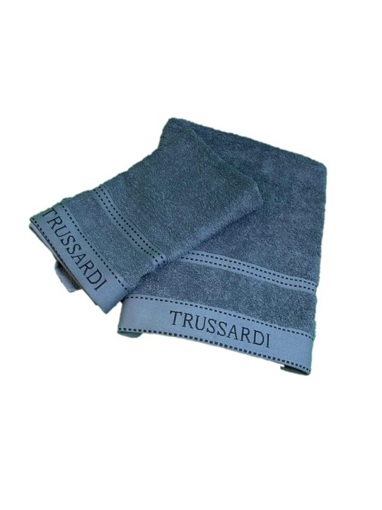 Trussardi Coppia Spugna Set 1+1 Viso e ospite