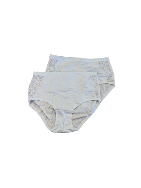 Cotonella 2 slip alti con pizzo art. CD131