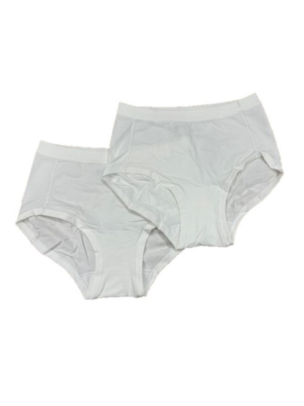 RAGNO 2 Slip Midi Effetto Invisibile in Cotone Colore Bianco TG 3
