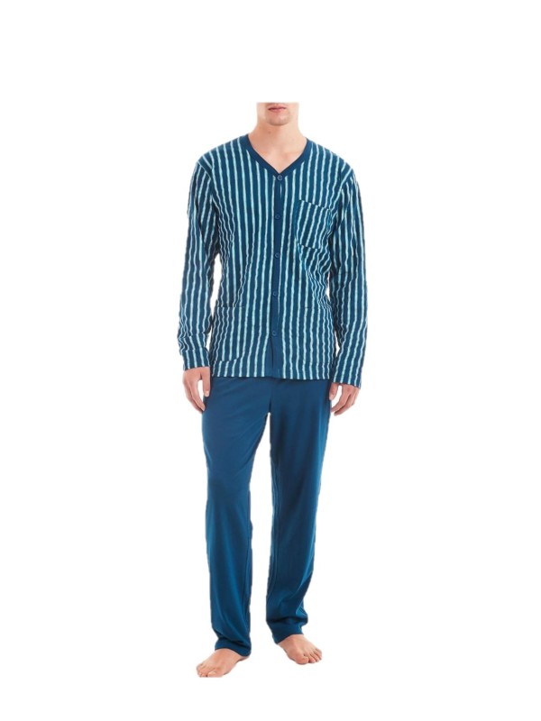 Ragno Pigiama uomo puro cotone aperto davanti art. U315N6