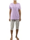 Linclalor Pigiama donna puro cotone manica corta art. 74089