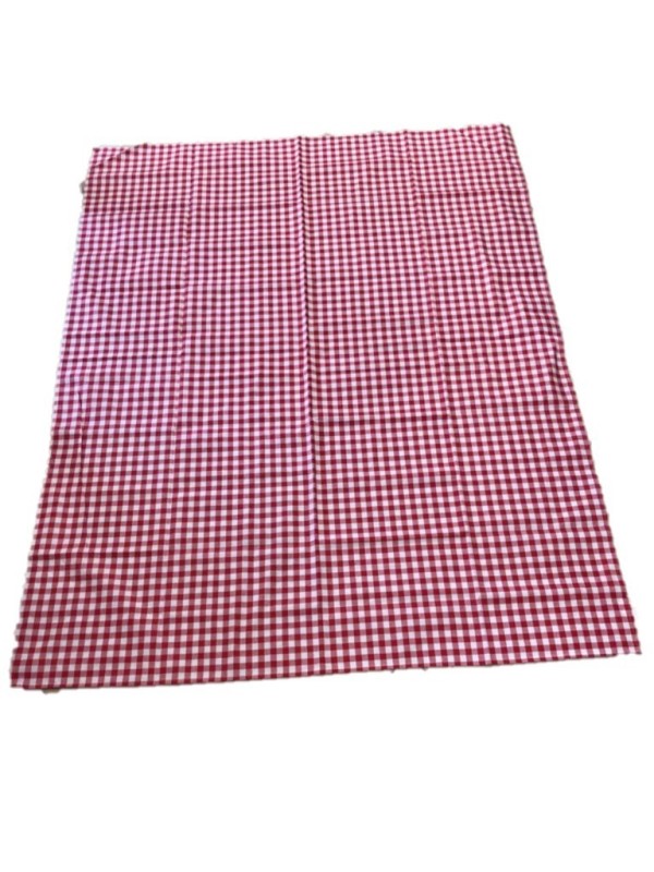 Zambaiti Tovaglia da tavola a quadretti rossi puro cotone made in Italy art. cortina