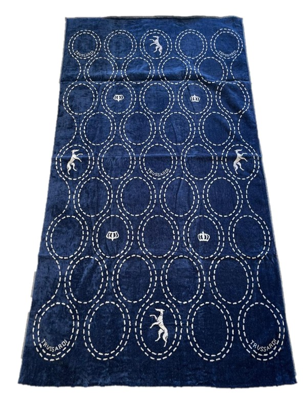 Trussardi Telo mare in spugna di puro cotone art. royal