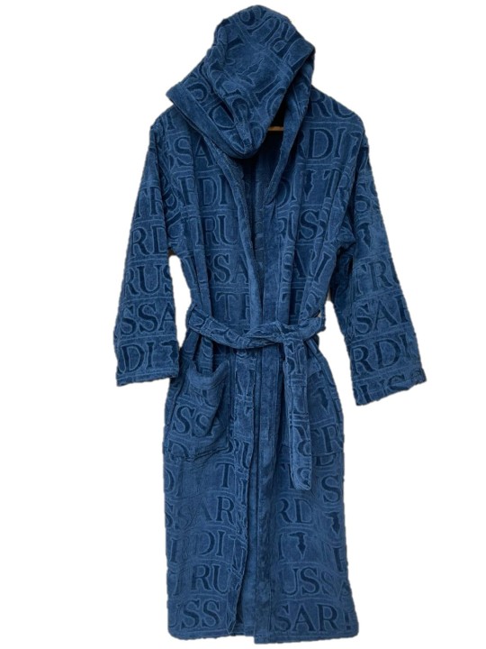 Trussardi Accappatoio LOGATO in Spugna di Puro Cotone QUALITA' Extra (L/XL)