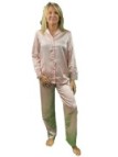 Andra Pigiama donna in raso con inserto in pizzo made in Italyart. 8887