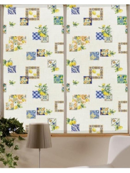Tex-ind Coppia tende per finestra o portafinestra con stampa digitale made in Italy art. Zoe