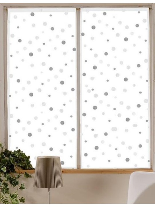 Tex-ind Coppia tende per finestra o portafinestra a pois made in Italy art. Mia