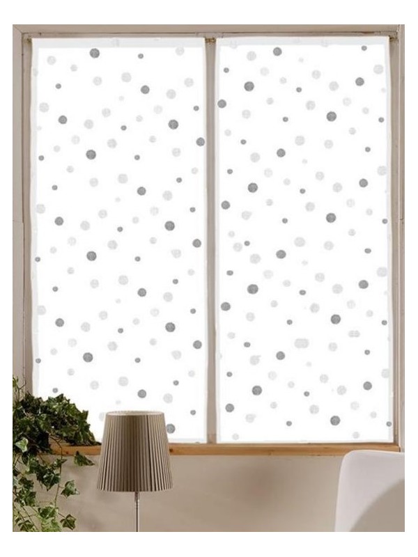 Tex-ind Coppia tende per finestra o portafinestra a pois made in Italy art. Mia