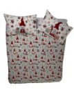 Happidea Parure copripiumino puro cotone elfi di Natale made in Italy