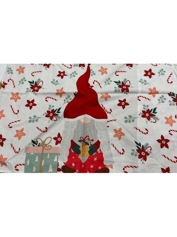Happidea Parure copripiumino puro cotone elfi di Natale made in Italy