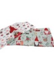 Happidea Parure copripiumino puro cotone elfi di Natale made in Italy