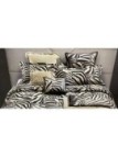 Roberto cavalli Copriletto trapuntato leggero in raso di puro cotone made in Italy art. Zebra patch