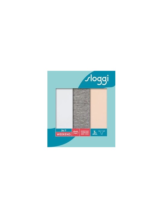 3 Slip hipster in cotone elasticizzato