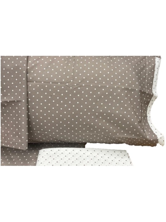 Cassera Completo lenzuola in percalle di puro cotone a pois made in Italy art. 7101 Cassera Completo lenzuola in percalle di puro cotone a pois made in Italy art. 7101
