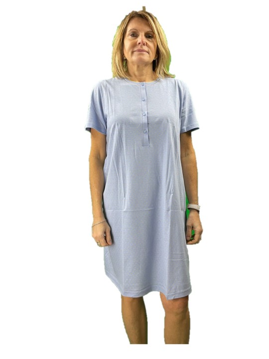 Linclalor Camicia da notte in puro cotone a pois art. 74425