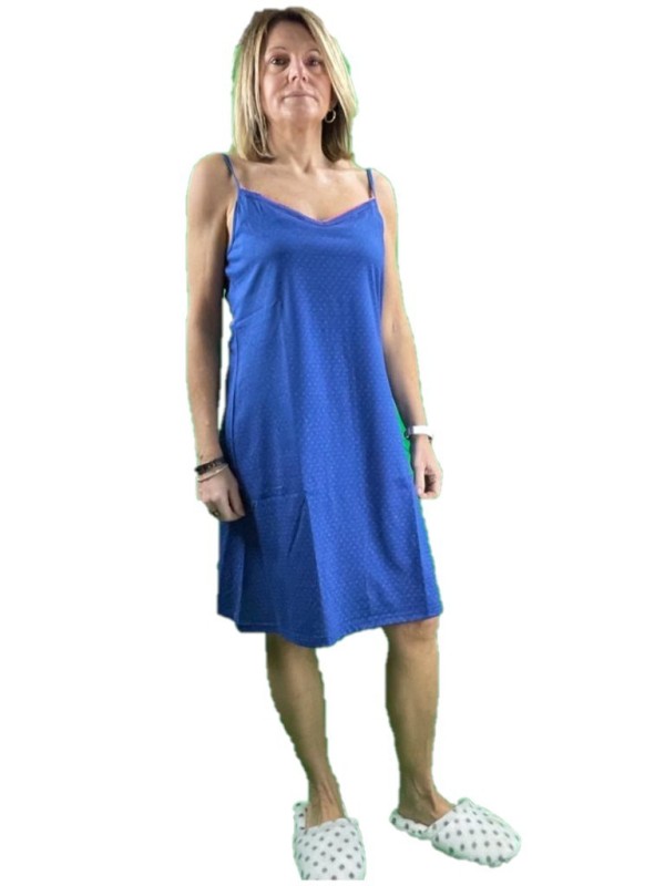 Linclalor Camicia da notte in puro cotone spalla stretta art. 74424