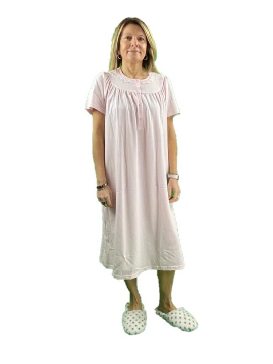 Linclalor Camicia da notte in puro cotone manica corta art. 71362