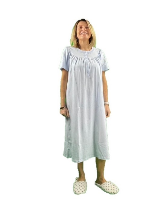 Linclalor Camicia da notte in puro cotone manica corta art. 71362