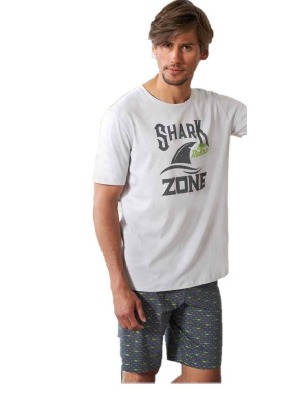 Linclalor Pigiama uomo corto manica corta pantalone bermuda art. 74404