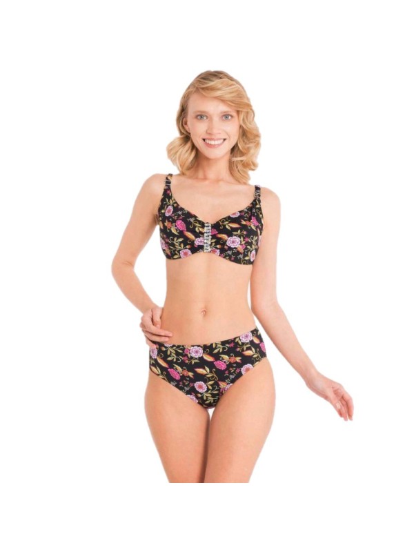 Vacanze Italiana Bikini con ferretto coppa C slip medio made in Italy art. vi22-045