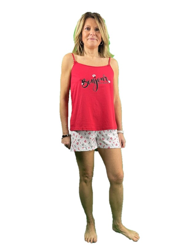 Bisbigli Pigiama donna spallina pantalone corto art. 74339
