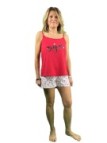 Bisbigli Pigiama donna spallina pantalone corto art. 74339