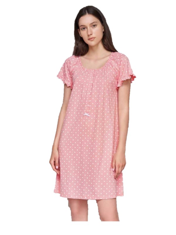 bisbigli Camicia da notte in puro cotone manica corta art. 74375