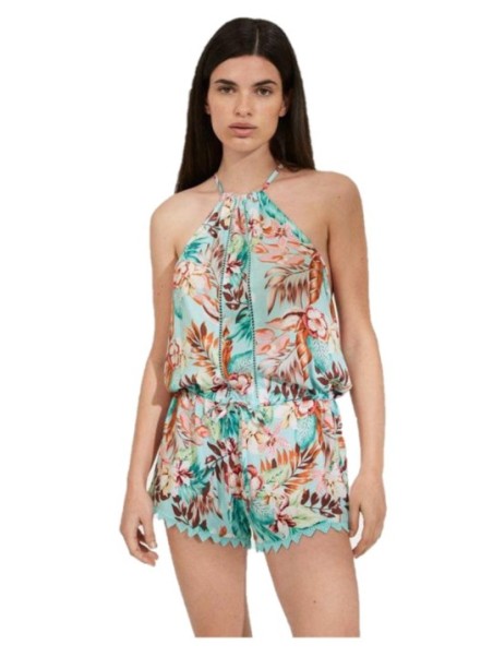 Ysabel Mora Tutina mare in 100% viscosa con inserti all'uncinetto art. 85740