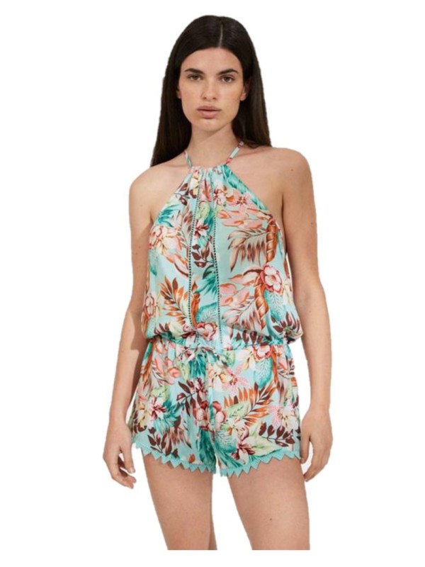 Ysabel Mora Tutina mare in 100% viscosa con inserti all'uncinetto art. 85740