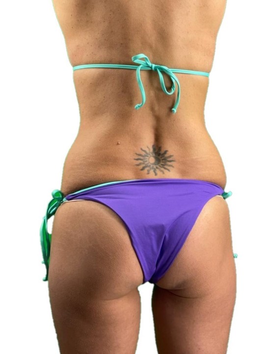 Summer Queen Bikini reversibile triangolo sfoderabile slip lacci made in Italy art. SQ9002