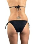 Summer Queen Bikini glitter triangolo sfoderabile con tulle slip lacci made in Italy art. SQ9032