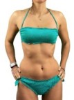 Summer Queen Bikini glitter fascia sfoderabile slip lacci made in Italy art. SQ9011