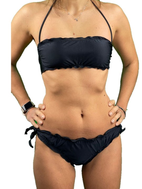 Summer Queen Bikini fru fru fascia sfoderabile slip lacci made in Italy art. SQ9044