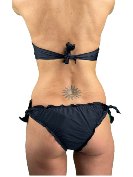 Summer Queen Bikini fru fru fascia sfoderabile slip lacci made in Italy art. SQ9044