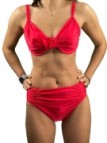 Regina Schrecker Bikini con ferretto coppa C e D slip alto made in Italy art. 8109